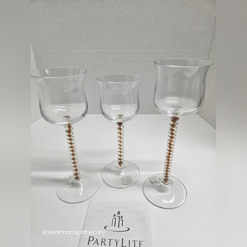PartyLite Amber Votive Holder Set